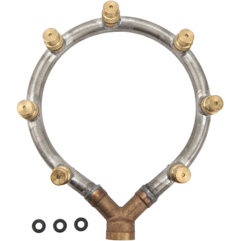 Multifunctional Annular Nozzle G3/8 Female Thread Multi Head Ring Shaped Atomizing Nozzle for Garden Agricultural Irrigation 7 Head