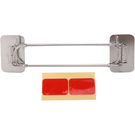RV Corner Storage Bar Stainless Steel Adjustable Steel Rod with Hook for Securing (1/5)
