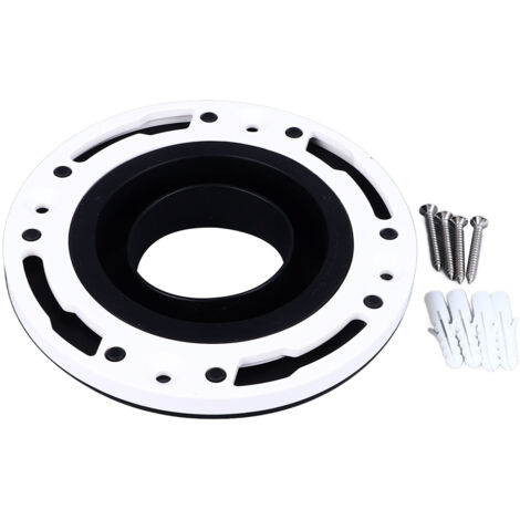 Toilet Flange Repair Kit Black Durable Silicone ABS Easy Installation Toilet Flange Replacement Kit for 4in 5in Pipe (1/5)