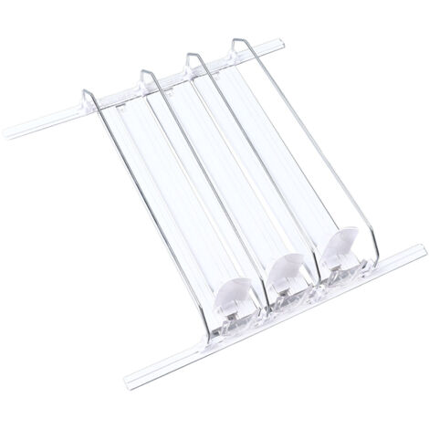 38cm Drink Organizer for Fridge Automatic Pusher Glide 12oz 16oz 20oz Soda Dispenser for Fridge Width Adjustable E Shaped 38cm White (1/5)