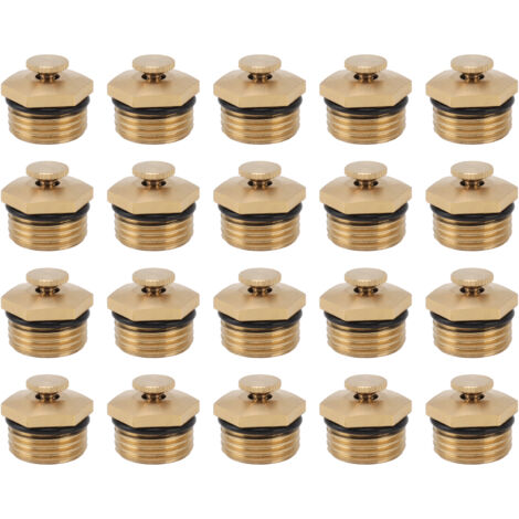 20PCS Brass Misting Nozzles 1/2 Inch Adjustable Dust Removal Cooling Atomizers Nozzles for Lawn Garden (1/5)
