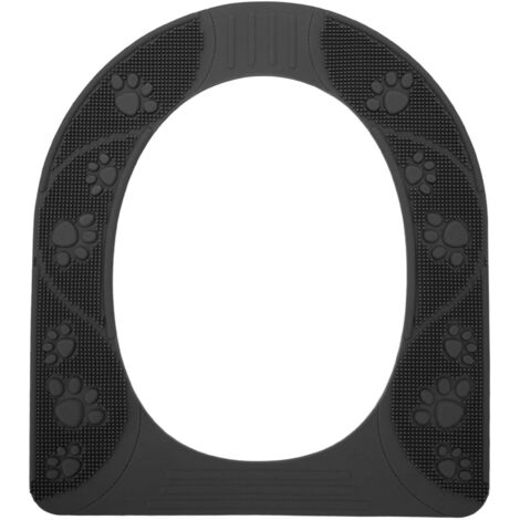Four Season Universal Toilet Seat Cover Washable Silicone Non Slip Toilet Seat Cover Pad Grey (1/5)