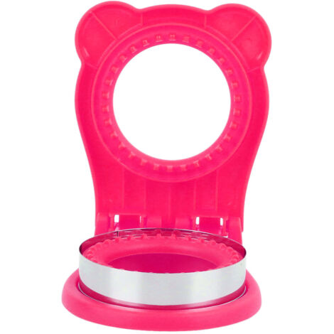 Sandwich Cutter Mold Manual Cake Bread Cutter Sealer Tool Round for Kitchen Cooking Rose Red (1/5)