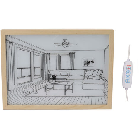 LED Illuminated Wall Art Lighted Decor Light Shadow Photo Frame Painting 3 Colours Dimmable for Bedroom Living Room L Model 1 (1/5)