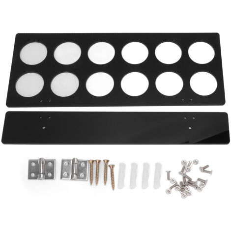 Wall Mounted Coffee Pod Holder Space Saving Under Counter Cabinet Coffee Pod Holder Black (1/5)