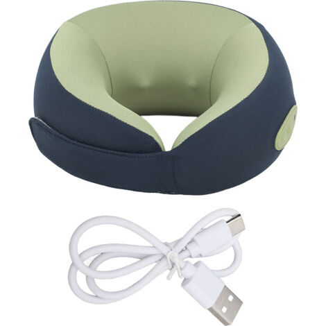 Cordless Neck Massager High Resilience Memory Foam Portable Shiatsu Back Neck Massager with Heating Function Blue (1/5)