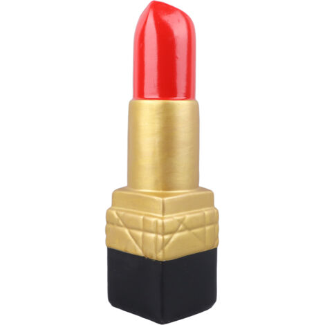 Creative Lipstick Shape Vase Beautiful Resin Exquisite Realistic Lipstick Shape Decorative Vase for Book Shop Coffee Shop Gold (1/5)