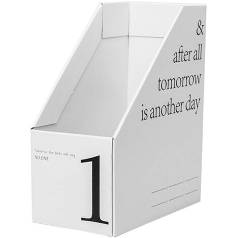 Vertical File Folder Bin Paper Number Marking Slim Desk Storage Organizer for Books Notebooks Magazines Envelopes 1 (1/5)