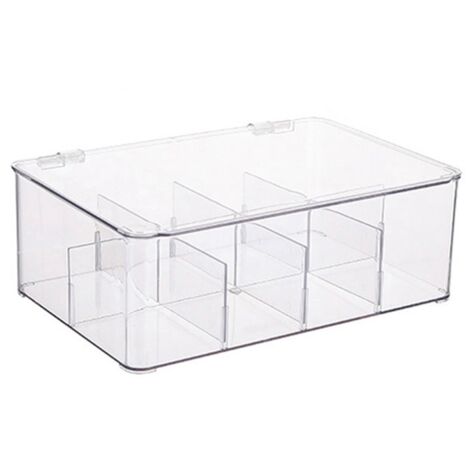 Coffee Condiment Organizer PET Detachable Transparency Baffle Tea Bag Packet Organizers for Coffee Tea Sock Storage (1/5)