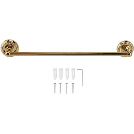 Copper Towel Bar European Style Bathroom Single Bar Towel Rack Bathroom Hanging Rack Titanium (1/5)