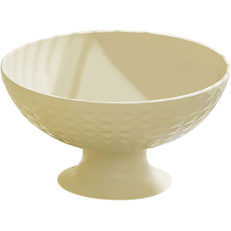 Fruit Tray Plate Holder Plastic Footed Snacks Vegetables Fruits Basket Bowl for Kitchen Counter Dining Room Tables Cream White (1/5)
