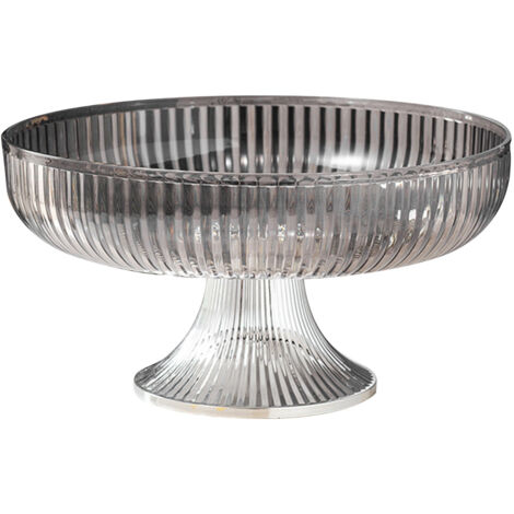 Fruit Plate Multifunctional Plastic Stylish Space Saving Decorative Snack Bowl for Candy Nuts Silver Gray (1/5)
