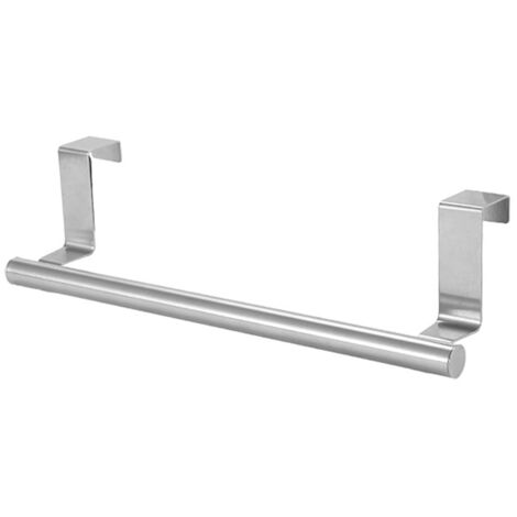 Multi Purpose Stainless Steel Single Bar Towel Rack Hole Free Towel Rack Bathroom Towel Bar S 6.2x23.5cm (1/5)