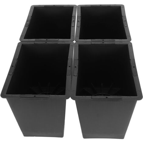 4Pcs Stackable Bed Risers ABS Anti Slip Furniture Risers for Bed Desk Sofa Table Black 6 Inch (1/5)