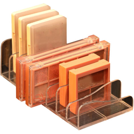 Eyeshadow Palettes Organizer Clear Divided Makeup Palettes Storage Rack for Dressing Table (1/5)