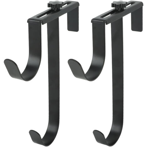 2Pcs Pool Pole Hanger Adjustable Metal Iron Pool Pole Hook Hanger Pool Accessories for Pool Poles Pool Fence Wall (1/5)