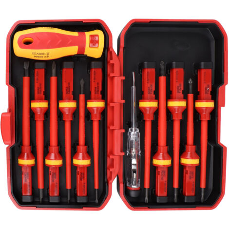 Premium Insulated Screwdrivers Set Insulated Professional Electricians Slotted Crossed Screwdriver Set for Repairing (1/5)