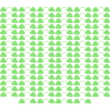 100PCS Greenhouse Clamp Plastic Double Head Shading Garden Hoop Greenhouse Clip Fiberglass Gardening Supplies 6mm Light Green (1/5)