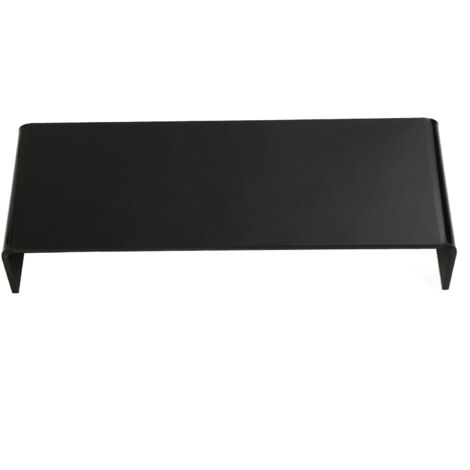 Monitor Riser 50lb 3.5inch Height Improve Sitting Posture Reduces Neck Eyes Pressure Space Saving Acrylic Computer Stand for Bedroom Study Black (1/5)