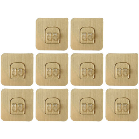 10Pcs Adhesive Hooks Kitchen Wall Hooks Reusable Seamless Hooks for Bathroom Kitchen Outdoor Hanging (1/5)