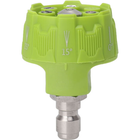 Pressure Washer Spray Nozzle 6 in 1 Multifunctional Adjustable Nozzle 1/4 Plug Interface Connect Tip Green (1/5)