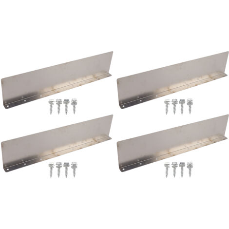 4 Pack Rainwater Valley Gutter Aluminium Rainwater Diverter Splashing Guard with 32 Screws for Roof