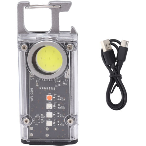 Mini COB Work Light 8 Mode Portable Rechargeable Magnetic Hook Pocket Flashlight Multifunction Bottle Opener Emergency Light (1/5)