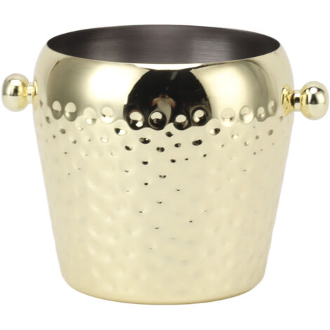 Ice Bucket Stainless Steel Mini Insulated Frozen Container for Bar Wine Champagne 1L Gold (1/5)