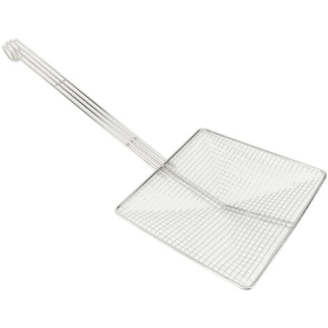 Stainless Steel Square Strainer Skimmer Ladle for Cooking Frying Kitchen Gadgets Mesh Strainer Pasta Strainer Spoon Coarse Mesh (1/5)