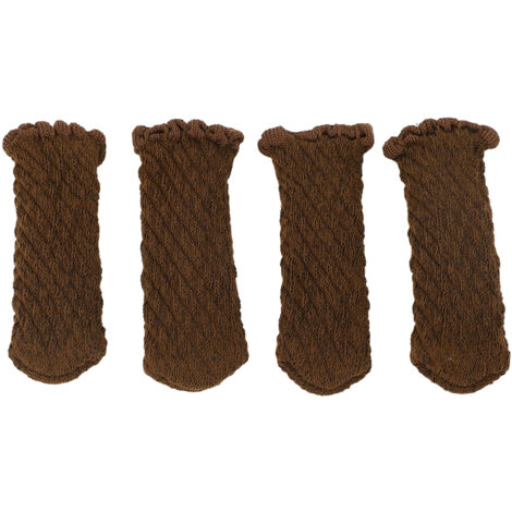 20Pcs Thickened Knitted Table Chair Leg Floor Protectors Covers Furniture Leg Socks for Hardwood Floors Elegant Chocolate (1/5)