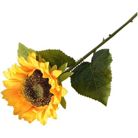 Simulation Sunflower Pastoral Style Artificial Flower False Silk Sunflower for Home Decoration Yellow (1/5)