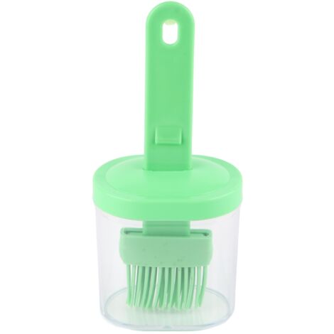 Integrated Silicone Oil Bottle Brush Olive Oil Dispenser Bottle with Silicone Brush for Cooking Baking Barbecue Pickling Green (1/5)