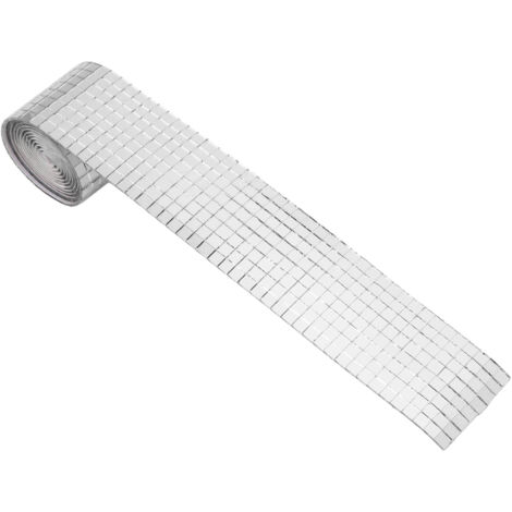 1600Pcs Self Adhesive Mirror Mosaic Sheet Adhesive Mosaic Square Glass Tile Sticker for Home Decorating Silver (1/5)