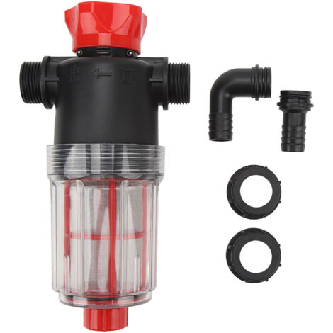 Water Pump Strainer Filter with 60 Mesh Stainless Steel Filter Screen High Flow Pipeline Filter Transparent Design 19mm Interface ( G3/4 Pipe) (1/5)