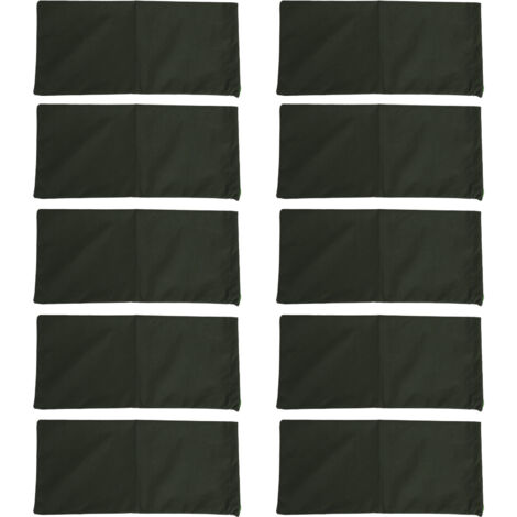 10pcs Flood Sandbags Empty Thickened 600D Polyester Bendable Drawstring Flood Control Bags for Door Garage Basement Dark Green (1/5)