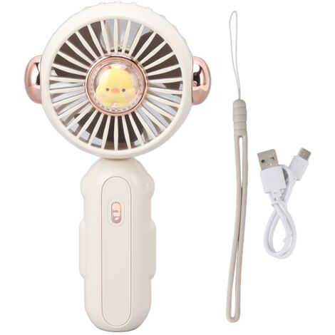 Foldable Mini Fan Cute Lightweight 900mAh Adjustable Low Noise Handheld Fan for Summer White (1/5)