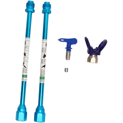 2PCS Spray Extension Rod G7/8 14 Stainless Steel Sprayer Tip Extension Pole Replacement for Home Blue