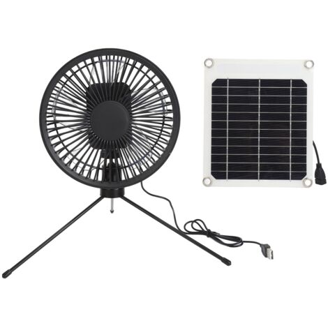 Solar Camping Fan with Tripod IP67 Waterproof Adjustable Portable Camping Fan with 10W Solar Panel for Outdoor Camping (1/5)