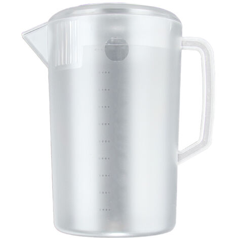 Water Pitcher PC Plastic High Temperature Resistance Frosted Kettle Mix Drinks Water Jug with Scale and Lid for Lemonade Beverage Ice Tea Transparent 5000ml (1/5)