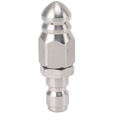 56MM Sewer Jet Nozzle 5000PSI 1 Front 6 Rear Stainless Steel Sewer Jet Nozzle for Pipe Unclogging Toilet Clog Remover (1/5)