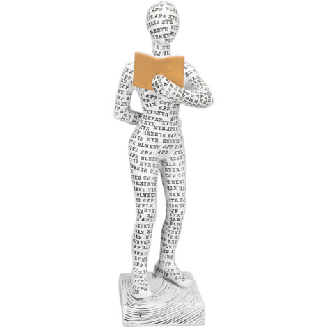 Women Thinker Statue Unique Resin Pulp Reading Women Figurine Decor for Home Office Library W310 12 (1/5)
