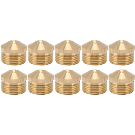 10pcs Brass Misting Nozzles Fog Sprinkler Head for Factory Site Coal Mine Garden Lawn Cooling System G3/4 Inch