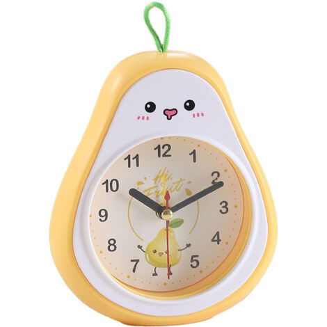 Cartoon Fruit Alarm Clock Kids Alarm Clock Decorative Ornaments Children Gift Student Gift Crystal Pea (1/5)