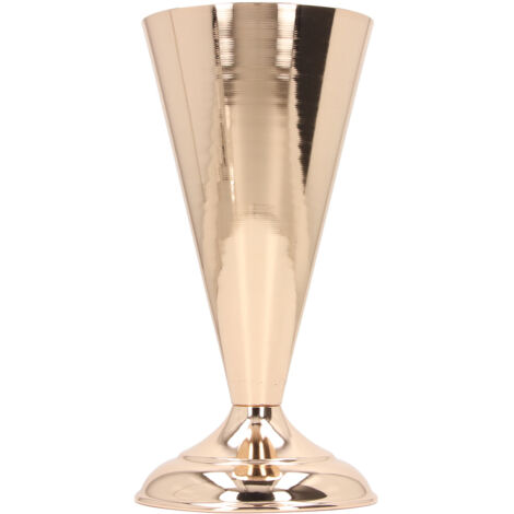 Golden Iron Vase European Style Exquisite Decorative Vintage Flower Vase for Wedding Hotel Party Home 12x26cm / 4.7x10.2in (1/5)