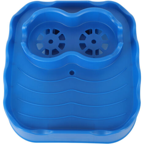 Hot Tub Table Tray with Drain Holes Anti Slip Adjustable Hot Tub Side Table for Swimming Pools SPA Bathtub Blue