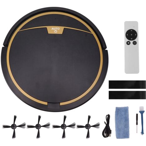 Ultra Thin Fully Automatic Robot Vacuum Cleaner Smart Robotic Vacuum Cleaner for Dust Hair Fluff Black Without Water Tank 32x32cm (1/5)