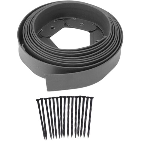 Landscape Edging Kit Lawn Edging Include 15 Spikes PE Garden Edging Border for Landscaping Flower Gardens Lawn