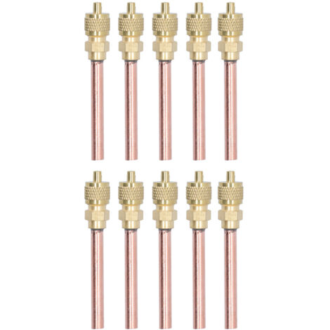 10Pcs 1/4SAE HVAC Filling Access Valves Air Conditioner Brass Check Valve for R22 R12 R134