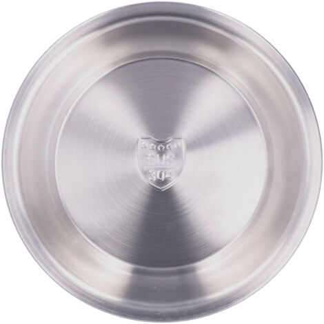 Stainless Steel Plate 304 Food Grade Material Stainless Steel Rounded Deepen Dish for Eating20cm/7.9in (1/5)