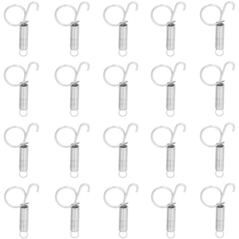 20PCS Cage Door Spring Hook Metal Finger Spring Latch Hook for Fixing Rabbit Pet Cage Door Farming EquipmentL 7.3x2.2cm (1/5)